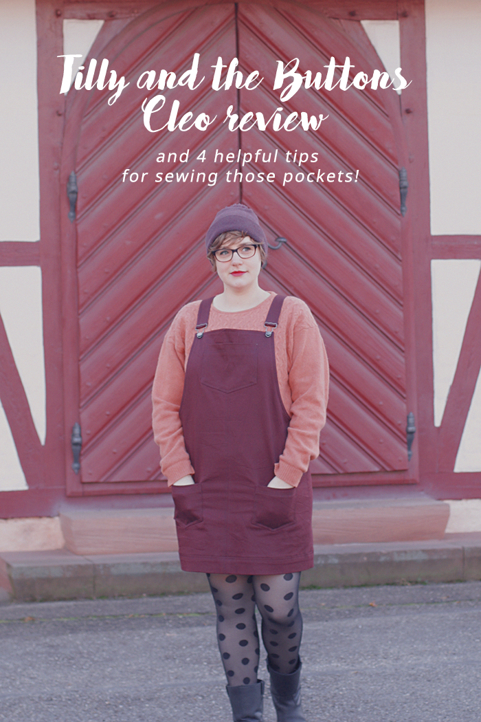 Tilly and the Buttons Cleo dungaree dress review ( and 4 helpful tips for sewing those pockets!)