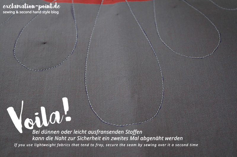 Perfekte Cut Outs nähen - Anleitung mit Bildern | Sew perfect cutouts - tutorial with pictures